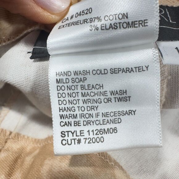 Nancy Bolen City Girl Sahara Denim Pants Tan Tie‎ Dye Zebra 10 Cropped Boho NWT - Picture 14 of 15